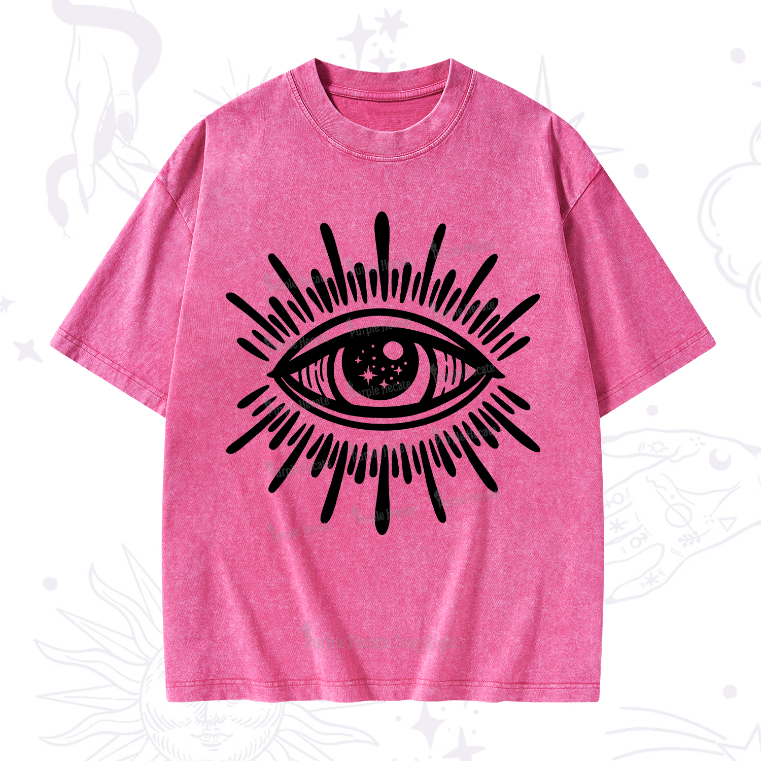 Purplehecate Evil Eye Washed T-Shirt