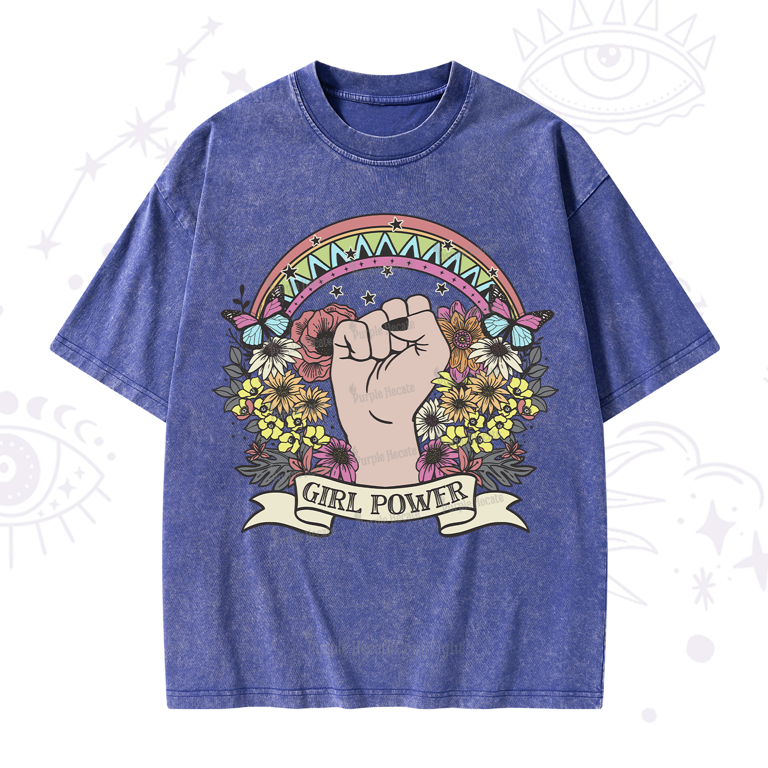 Purplehecate Girl Power Washed T-Shirt