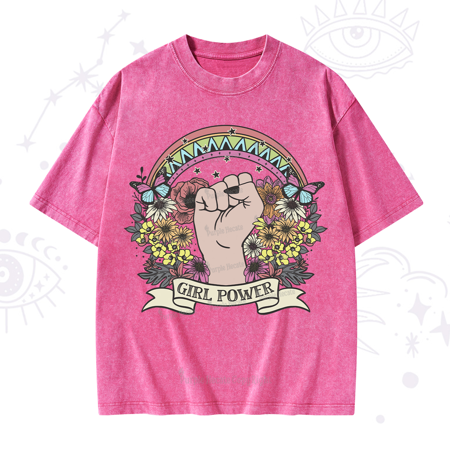 Purplehecate Girl Power Washed T-Shirt