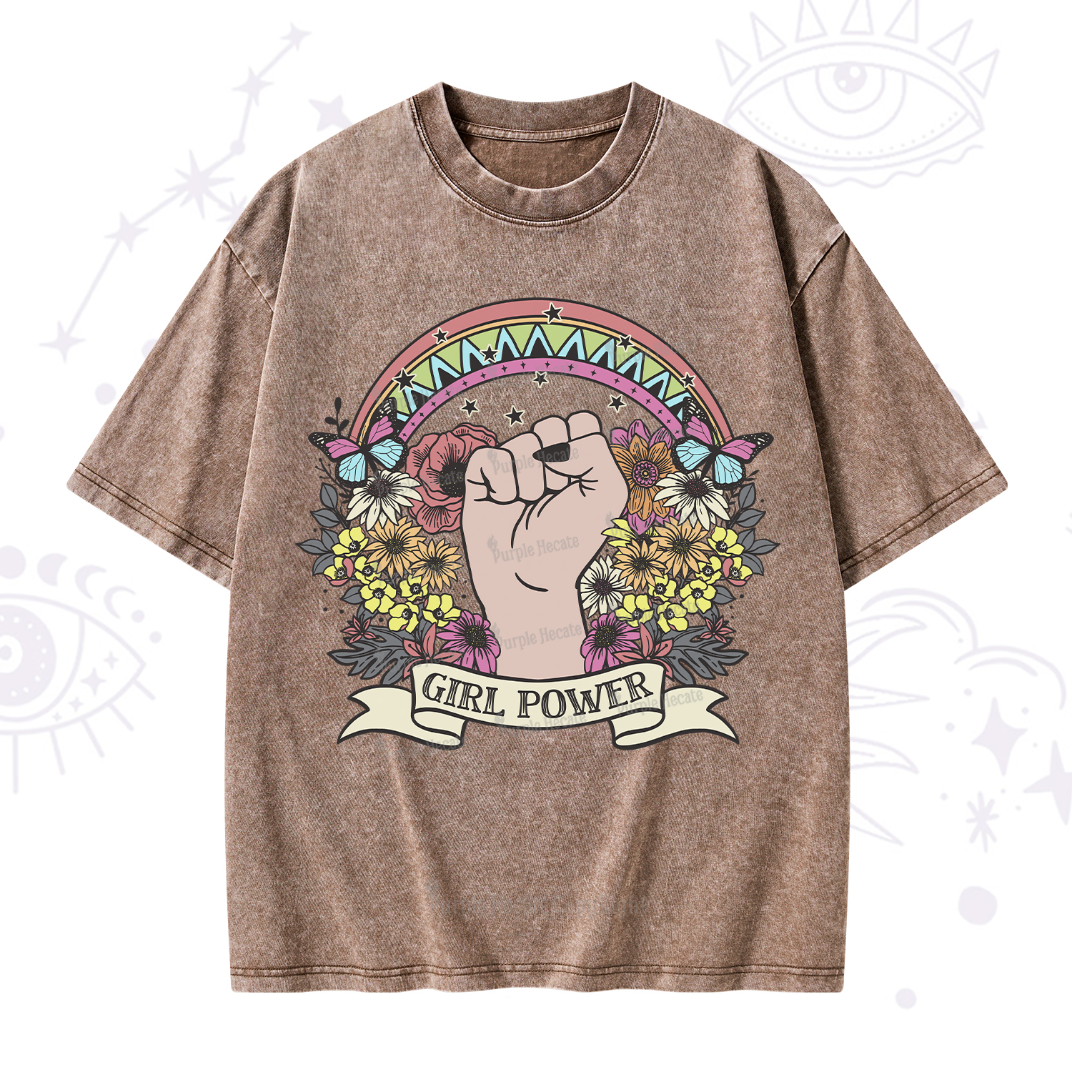 Purplehecate Girl Power Washed T-Shirt