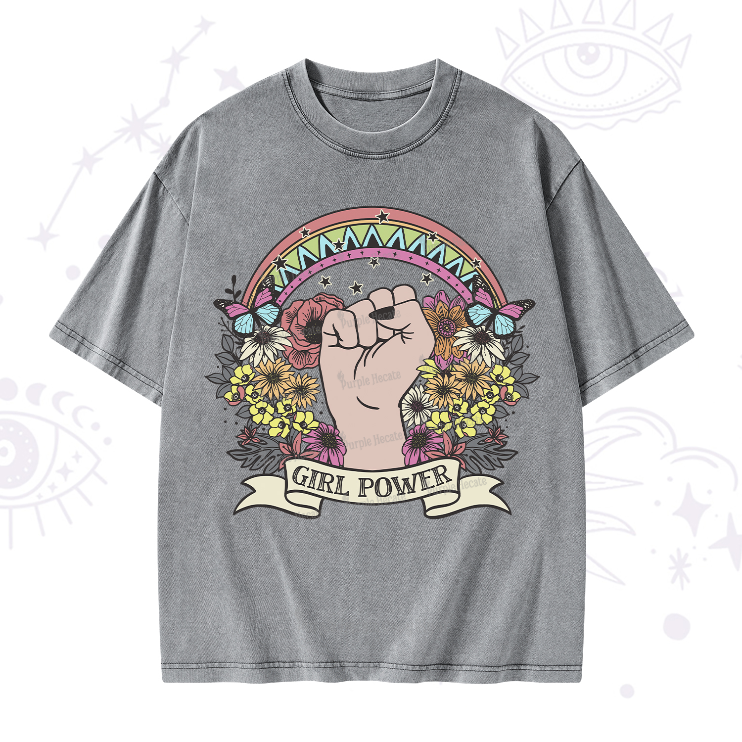 Purplehecate Girl Power Washed T-Shirt