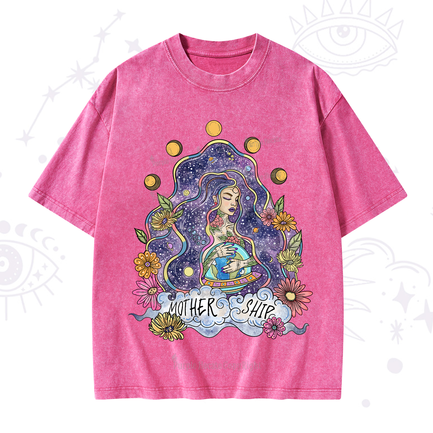 Purplehecate Mother Ship Washed T-Shirt
