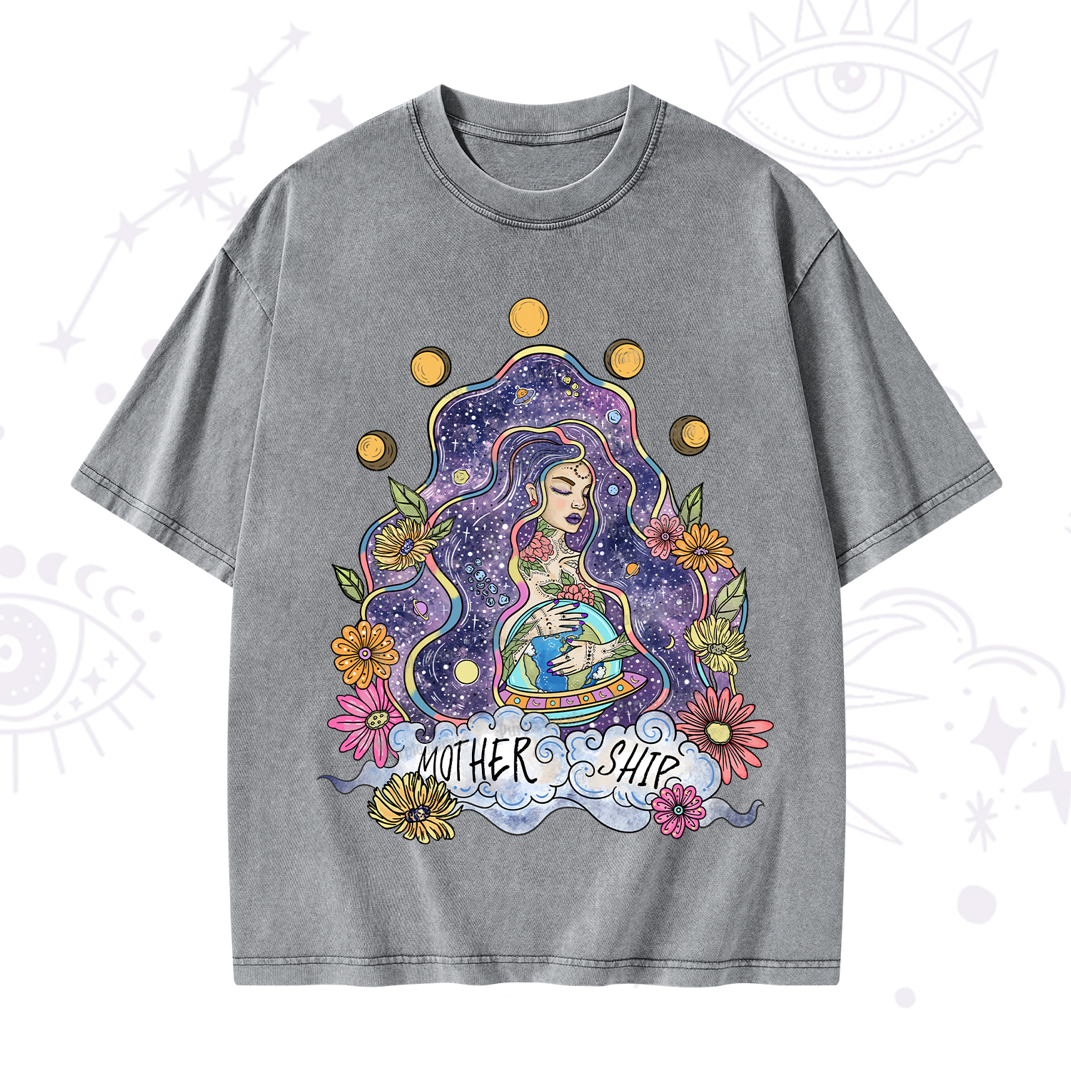Purplehecate Mother Ship Washed T-Shirt
