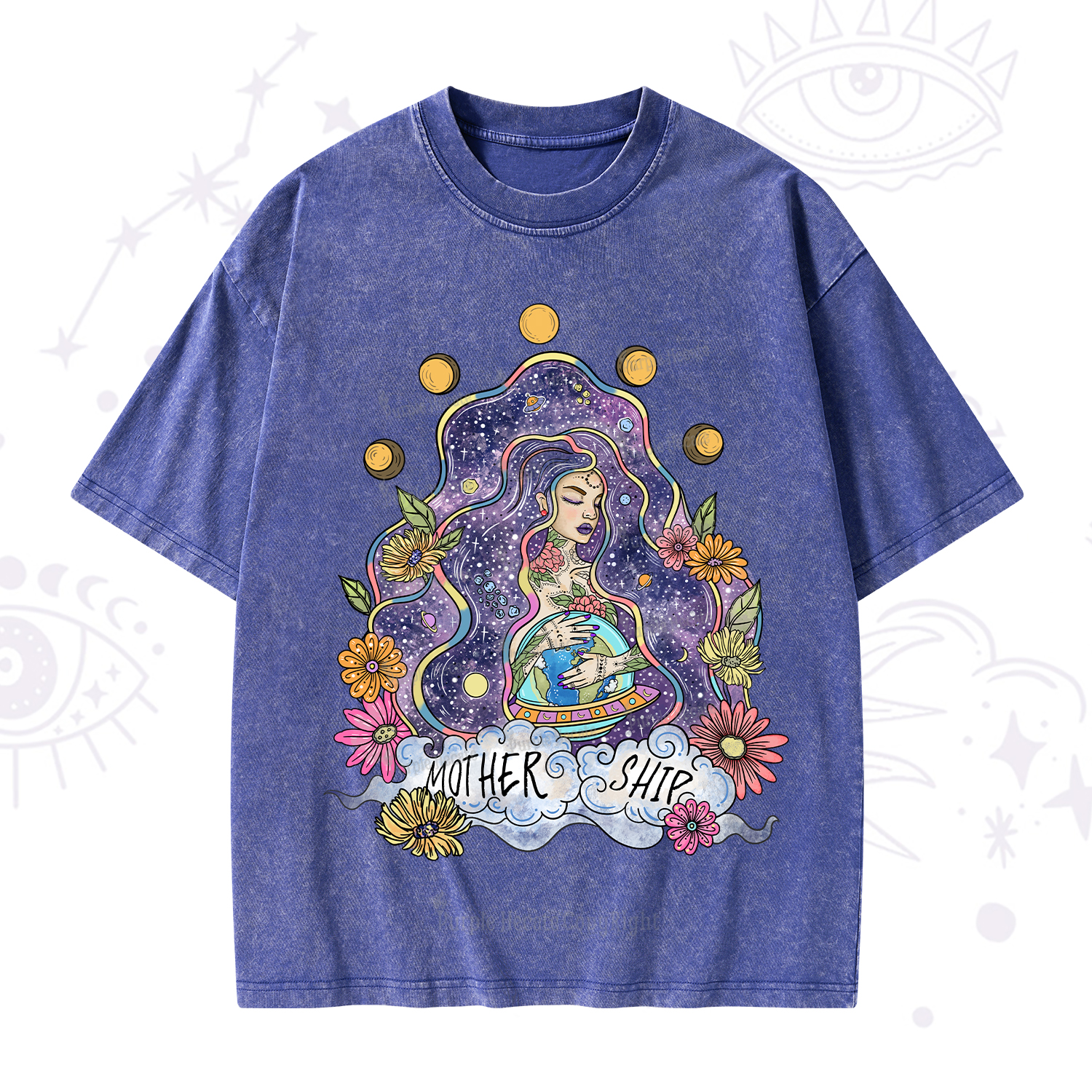 Purplehecate Mother Ship Washed T-Shirt
