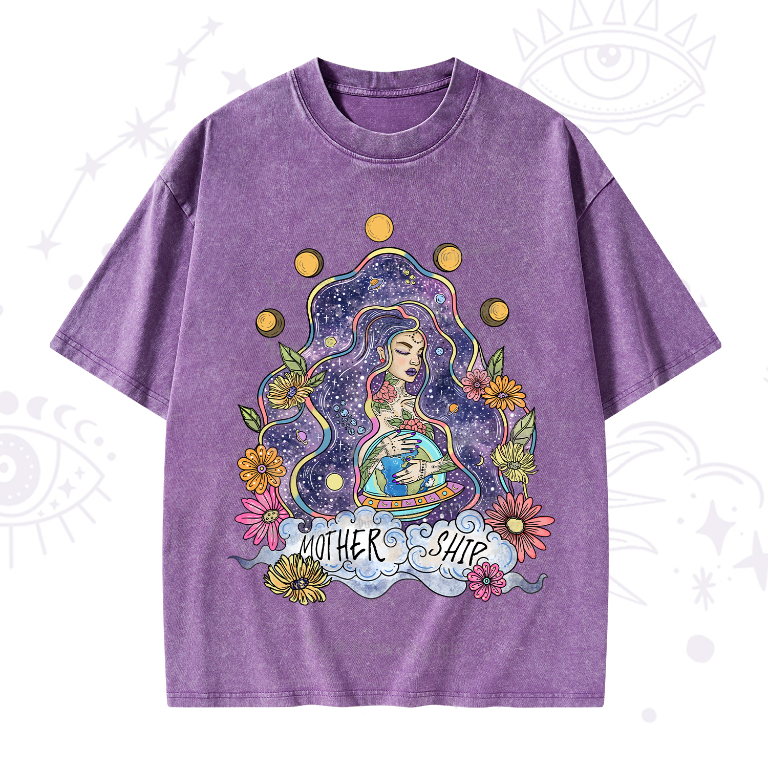 Purplehecate Mother Ship Washed T-Shirt