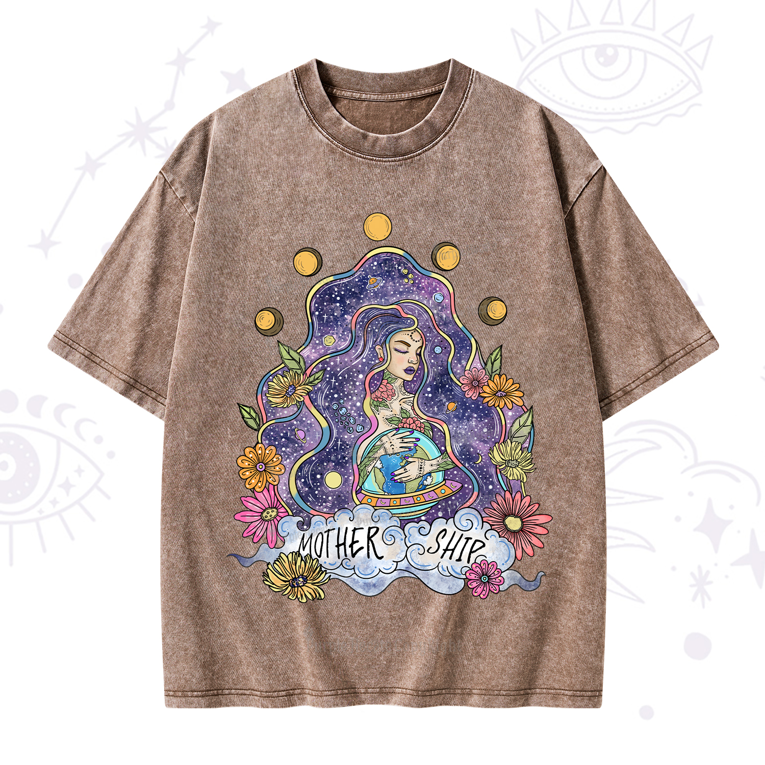 Purplehecate Mother Ship Washed T-Shirt