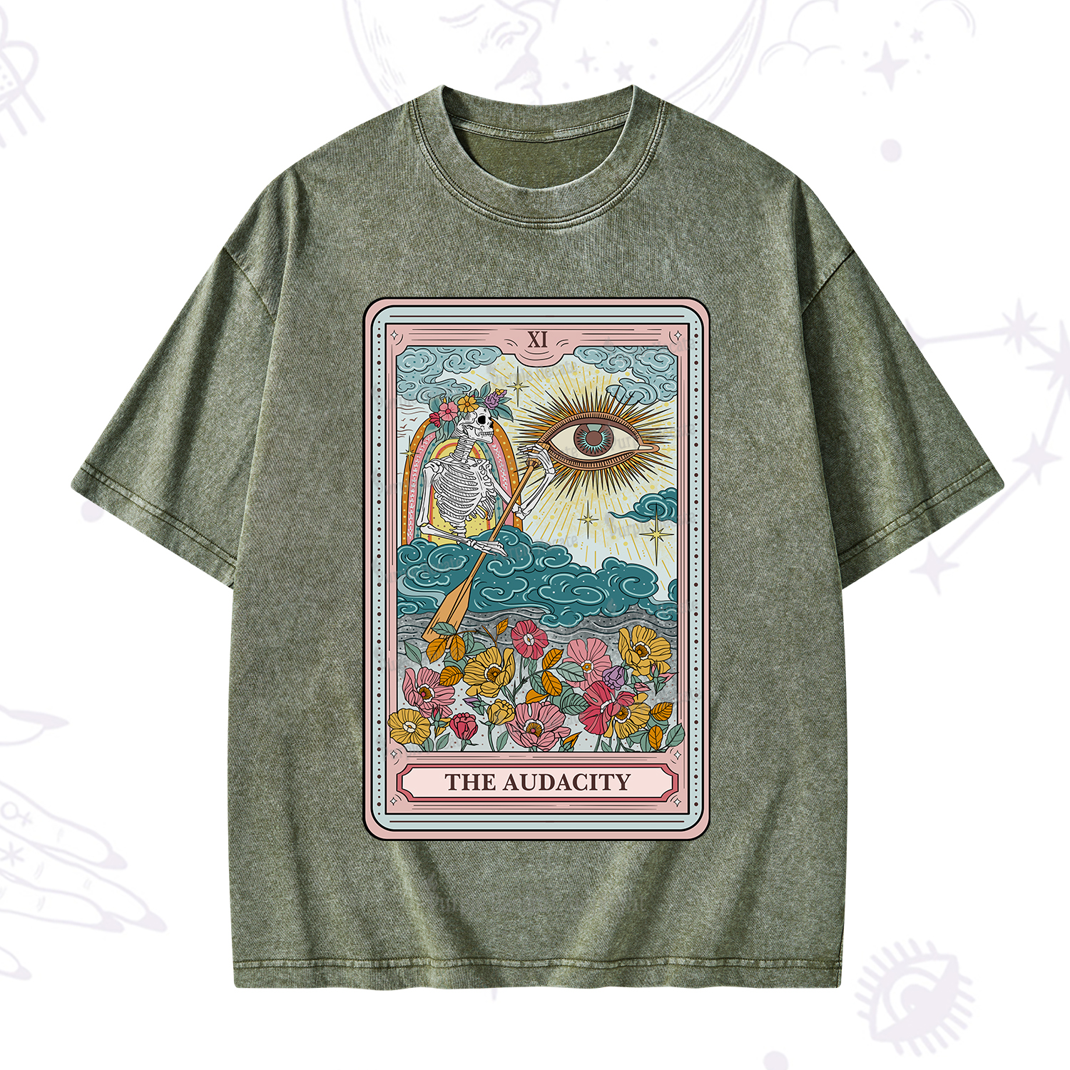 Purplehecate The Audacity Tarot Washed T-Shirt