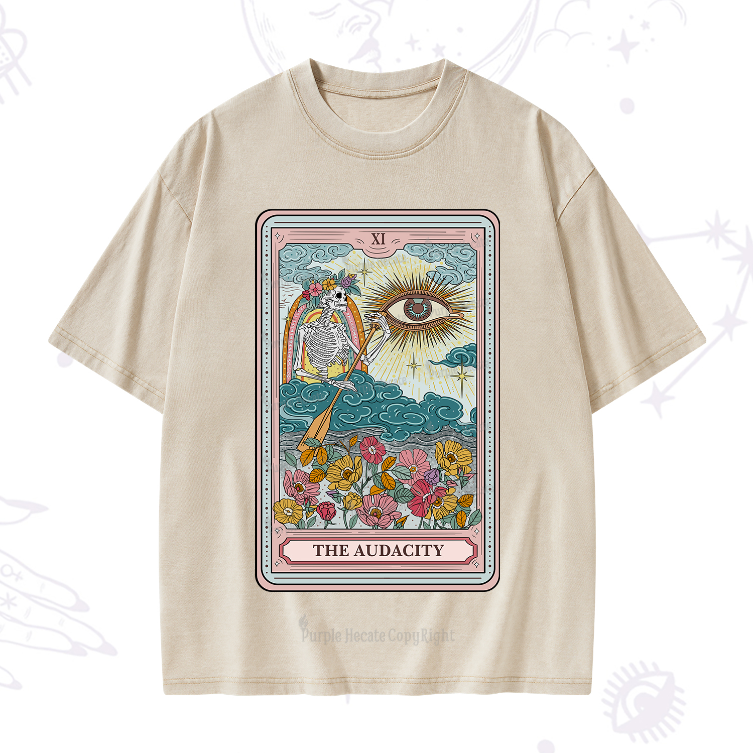 Purplehecate The Audacity Tarot Washed T-Shirt
