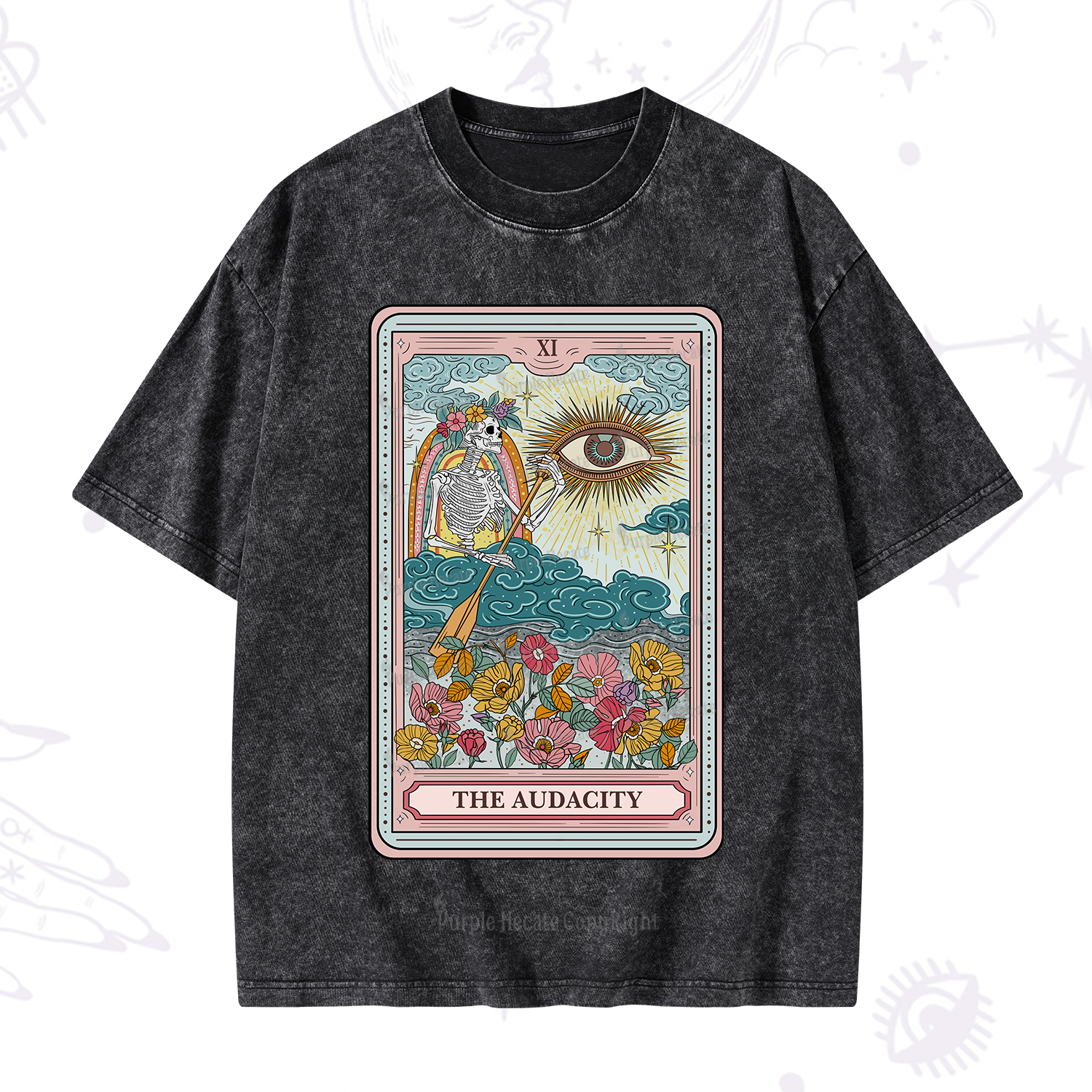 Purplehecate The Audacity Tarot Washed T-Shirt