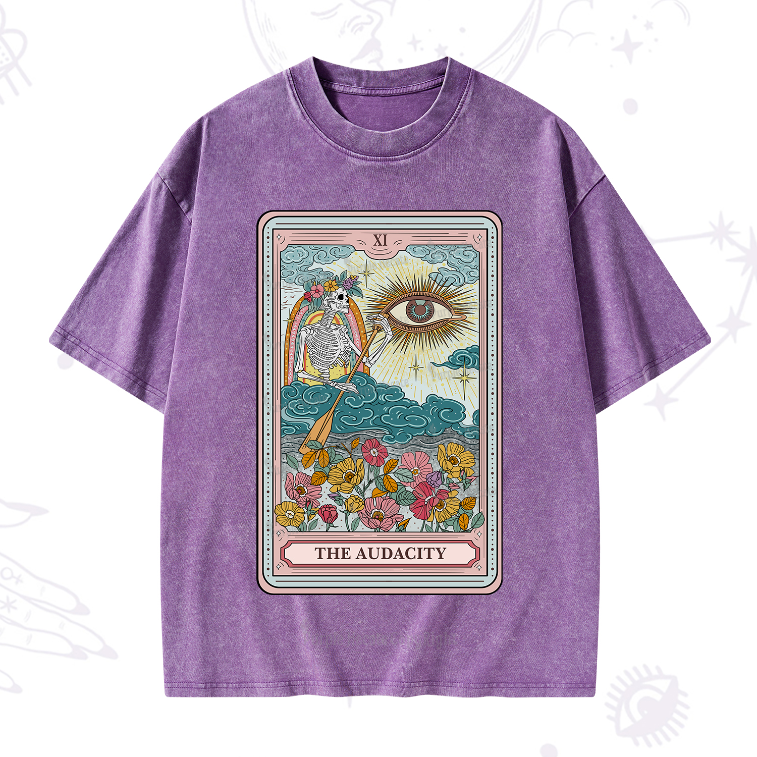 Purplehecate The Audacity Tarot Washed T-Shirt