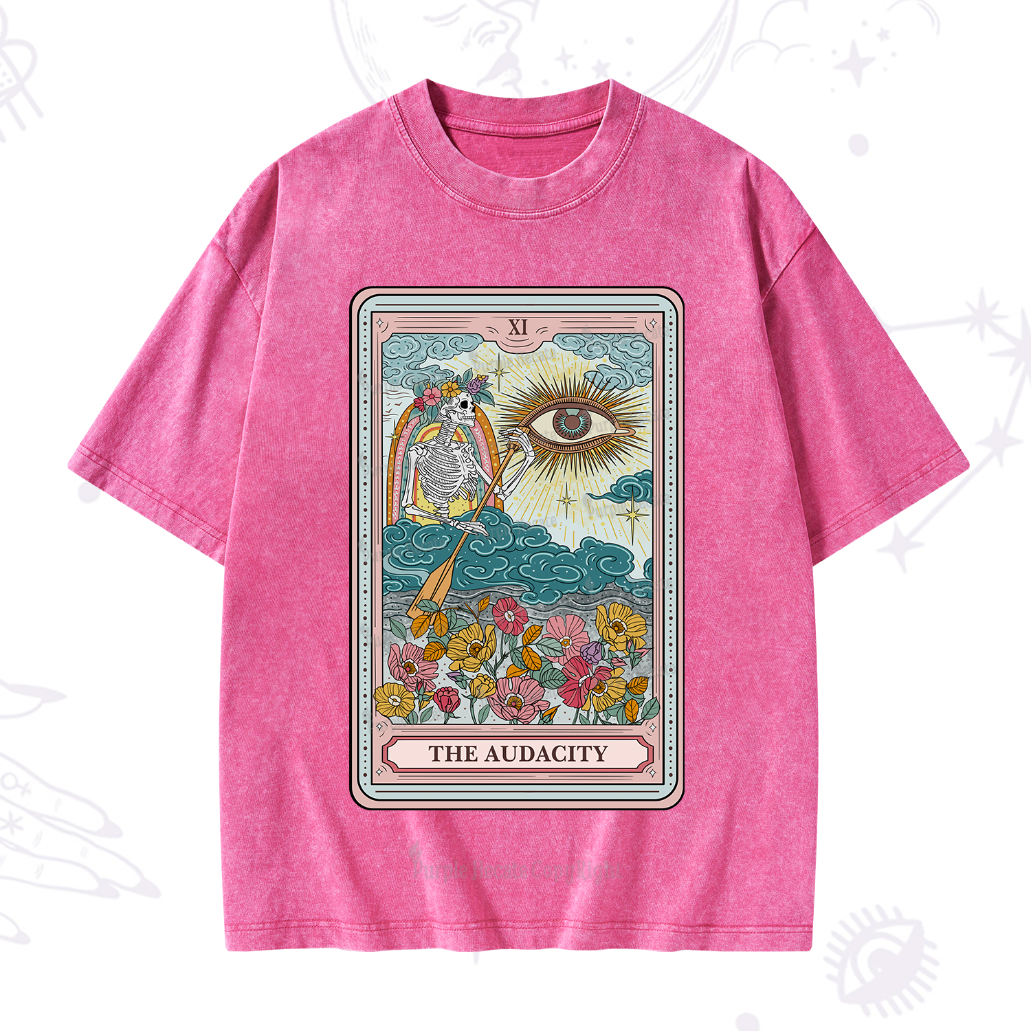 Purplehecate The Audacity Tarot Washed T-Shirt