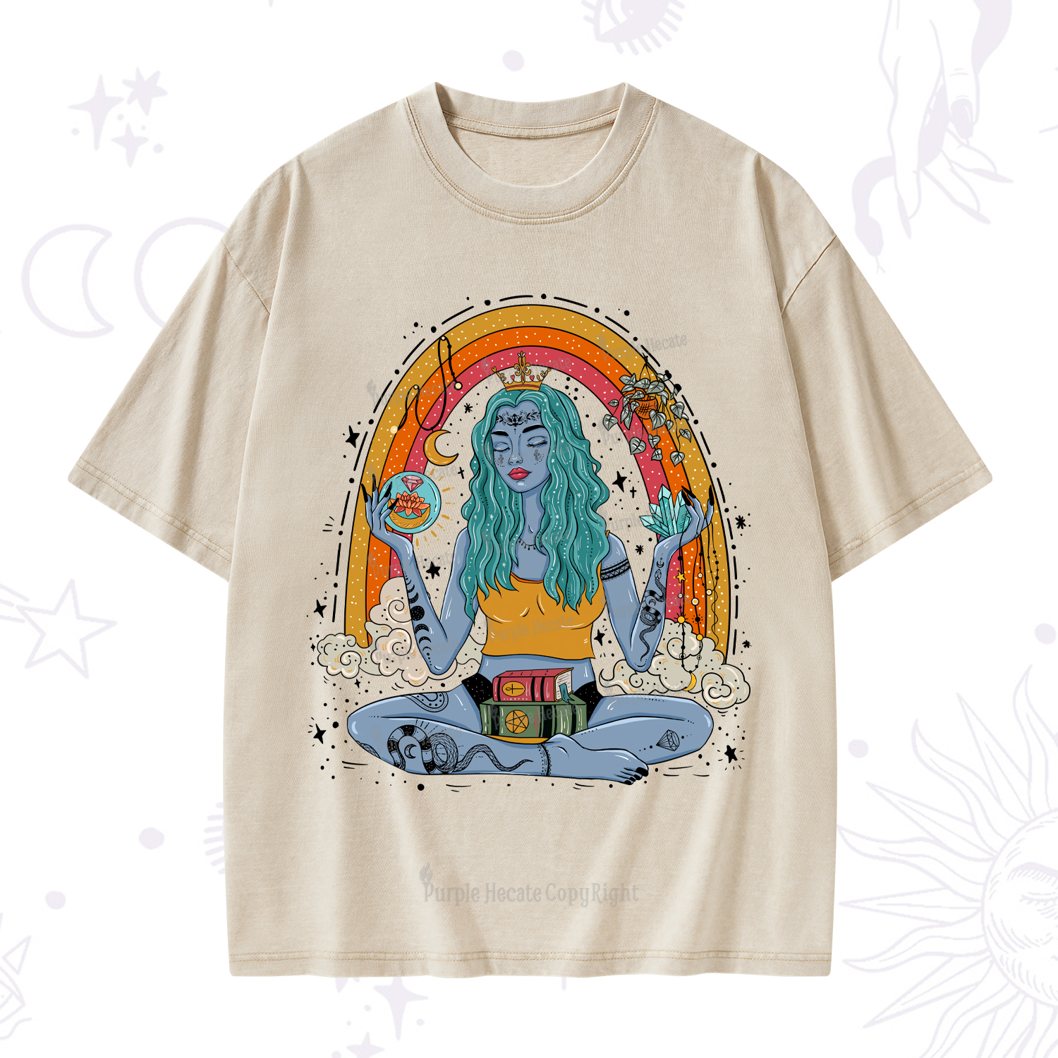 Purplehecate I'm The Queen Of All My Dreams Washed T-Shirt