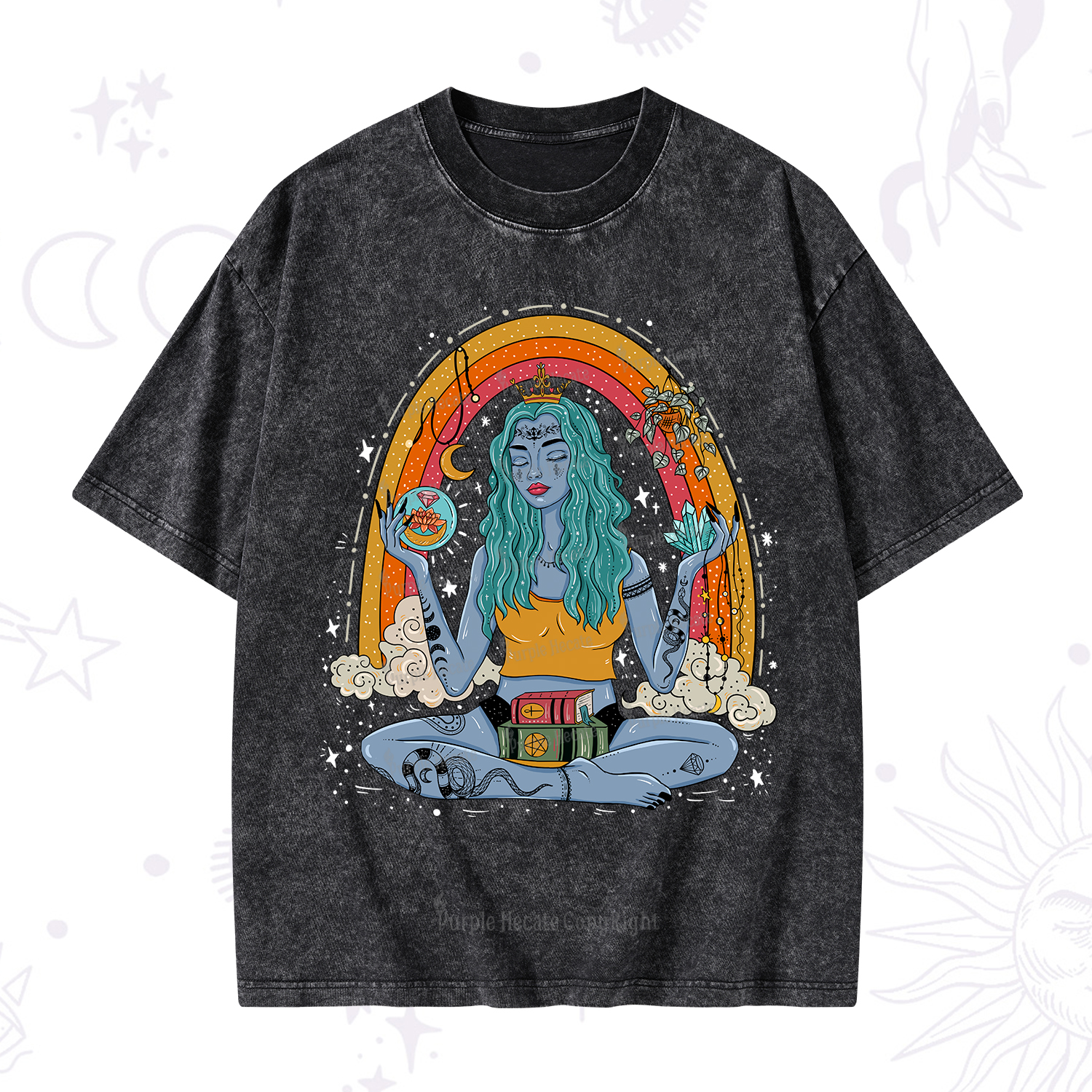 Purplehecate I'm The Queen Of All My Dreams Washed T-Shirt