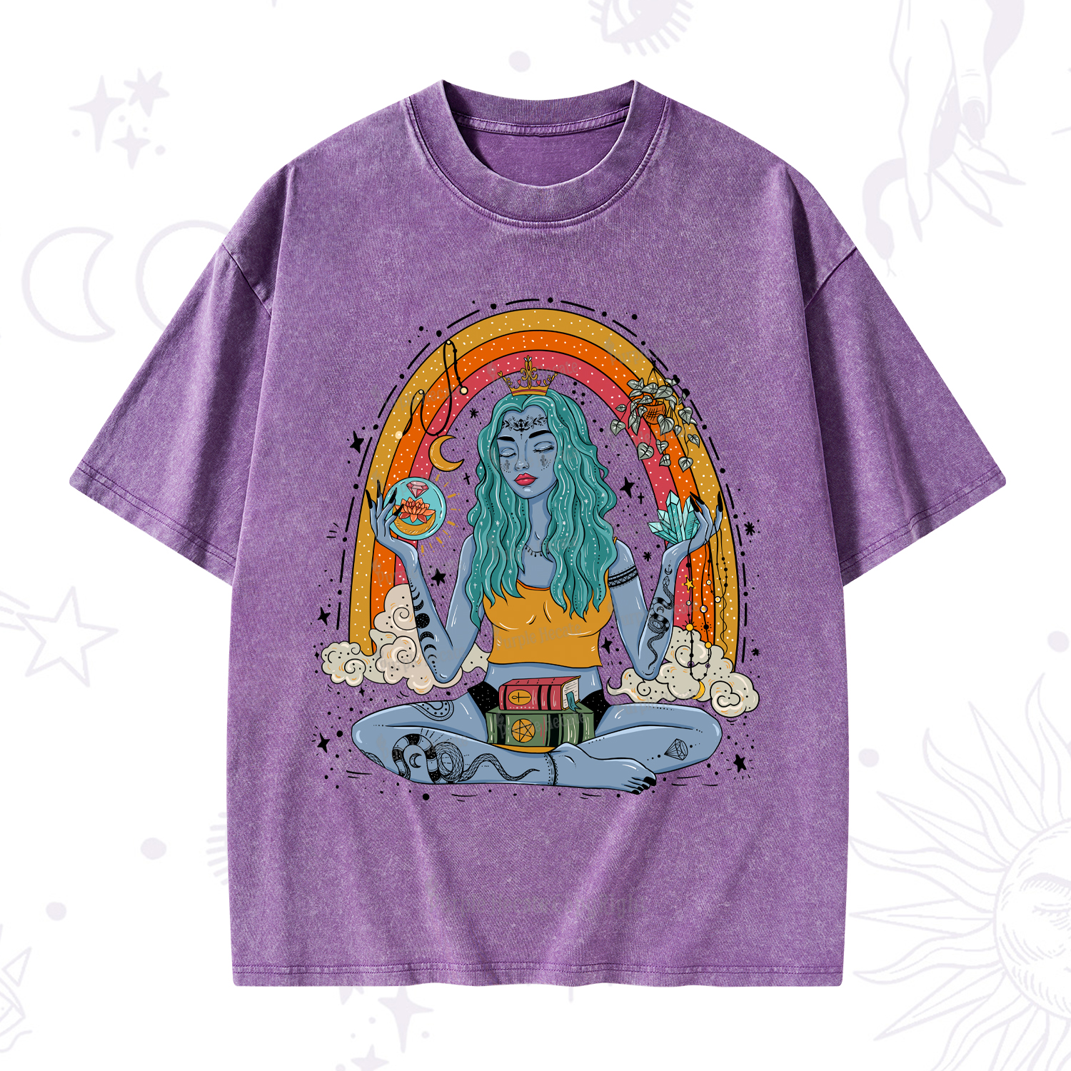 Purplehecate I'm The Queen Of All My Dreams Washed T-Shirt