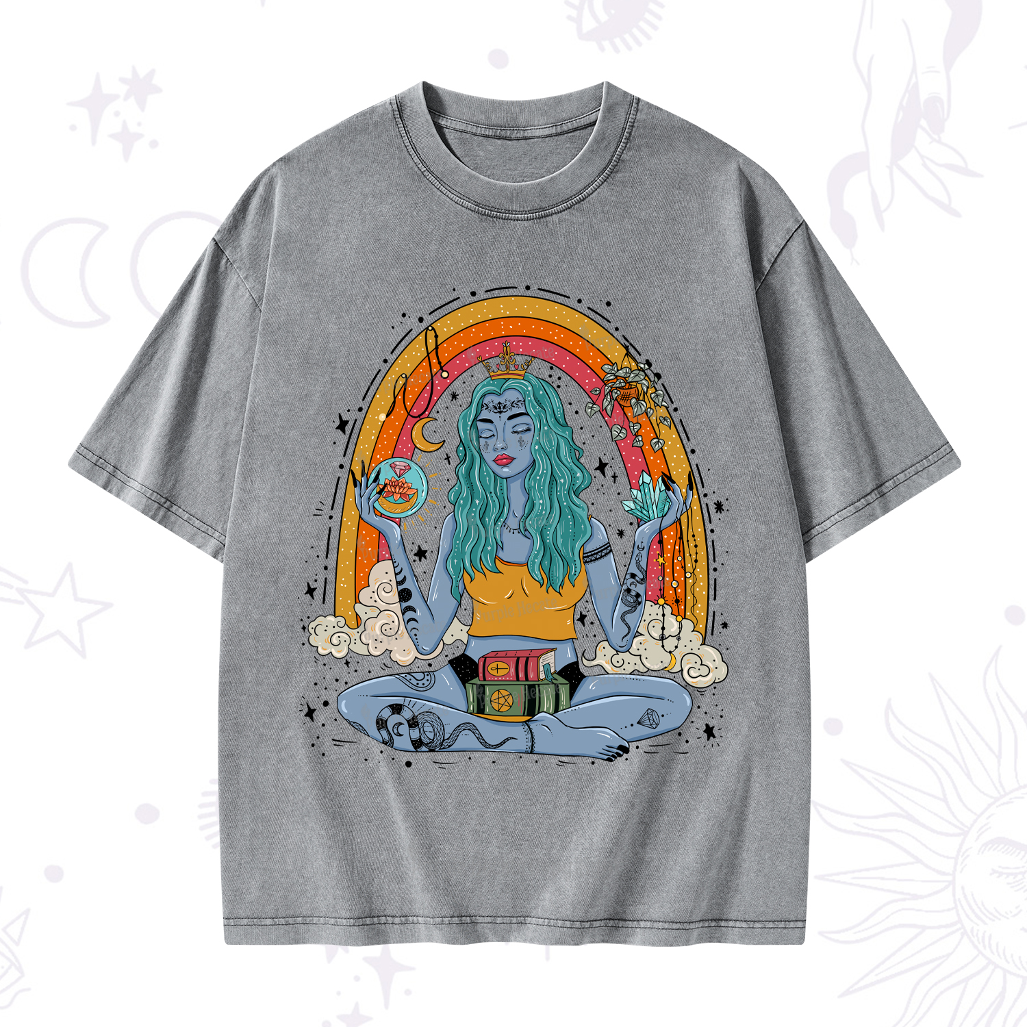 Purplehecate I'm The Queen Of All My Dreams Washed T-Shirt