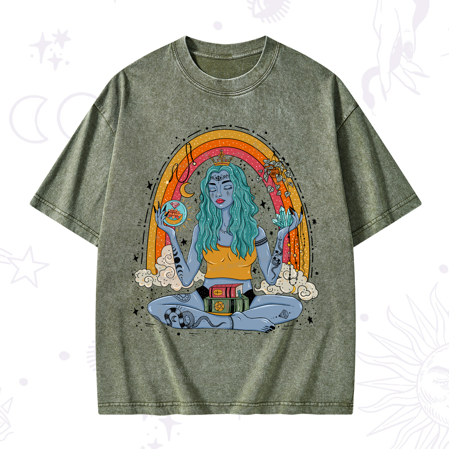 Purplehecate I'm The Queen Of All My Dreams Washed T-Shirt