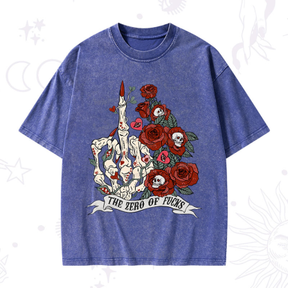 Purplehecate The Zero Of Fucks Valentine Washed T-Shirt