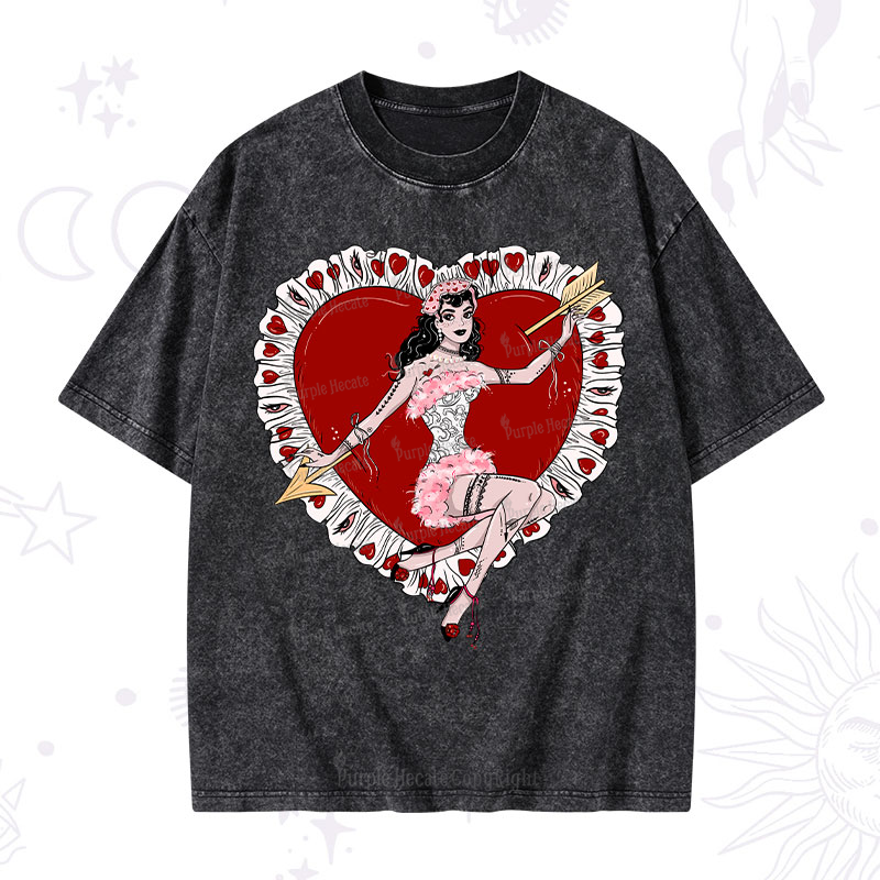 Purplehecate Cupid's Charm Valentine Washed T-Shirt