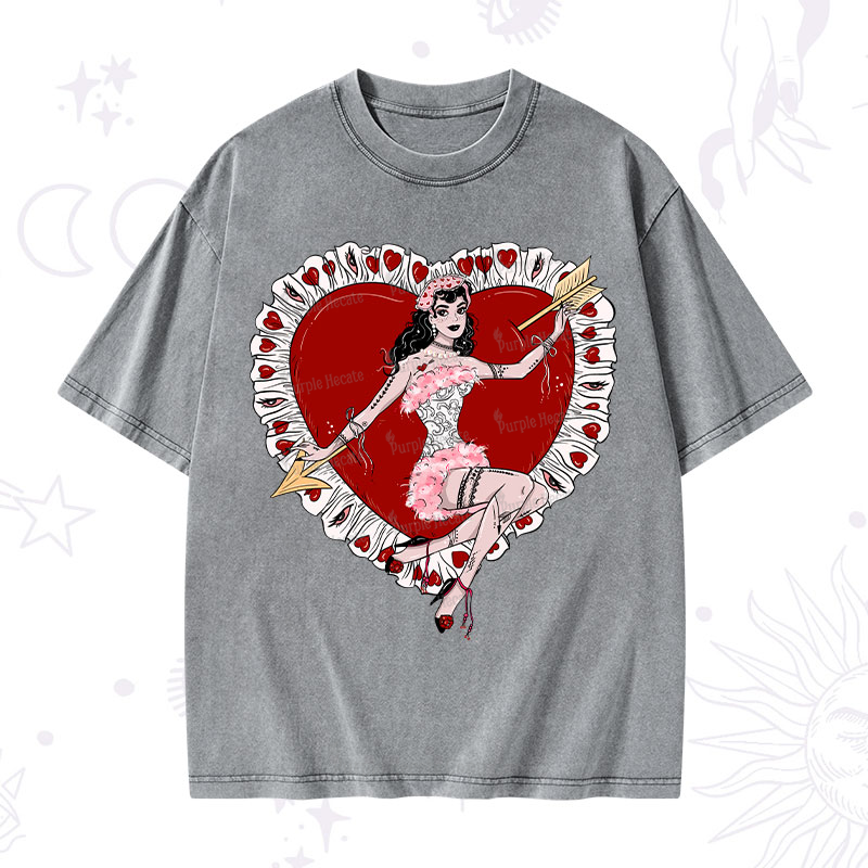 Purplehecate Cupid's Charm Valentine Washed T-Shirt