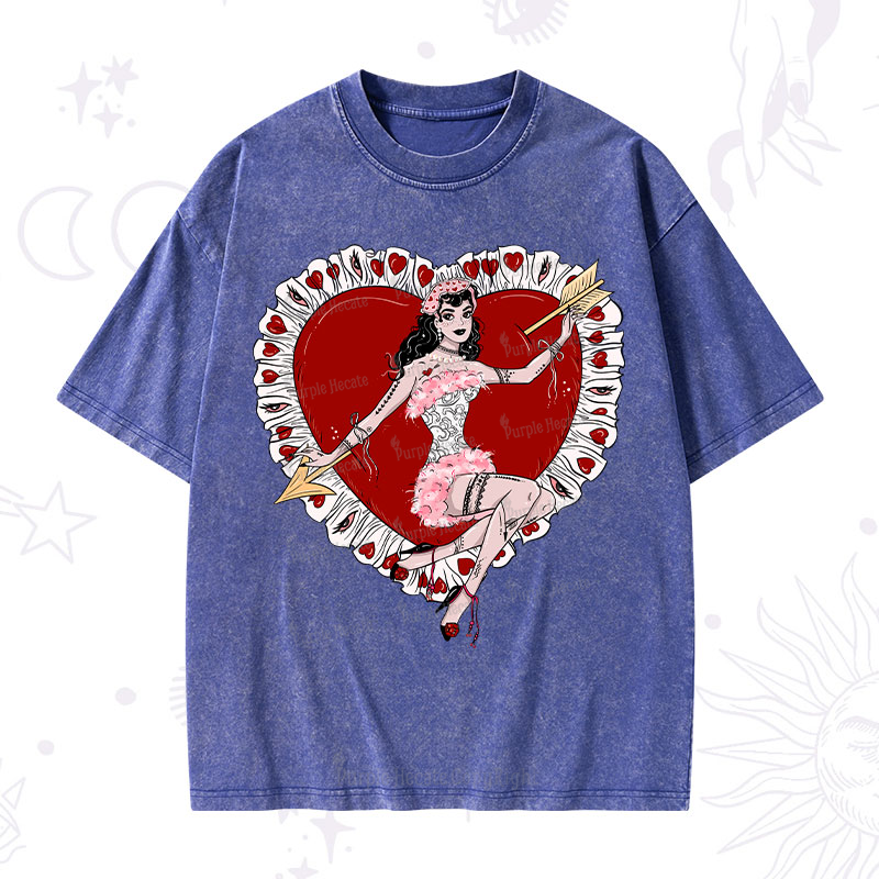 Purplehecate Cupid's Charm Valentine Washed T-Shirt