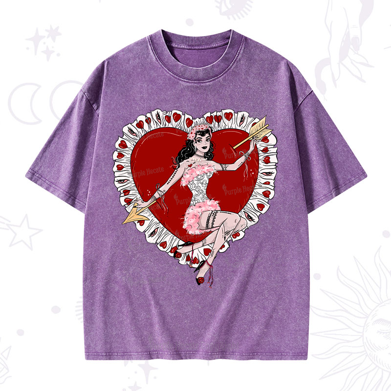 Purplehecate Cupid's Charm Valentine Washed T-Shirt