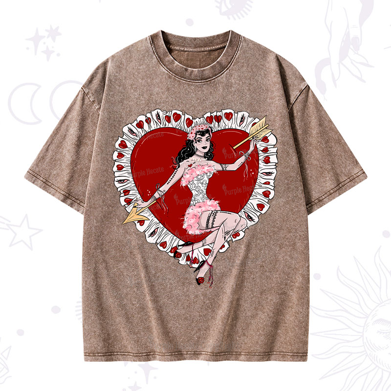 Purplehecate Cupid's Charm Valentine Washed T-Shirt