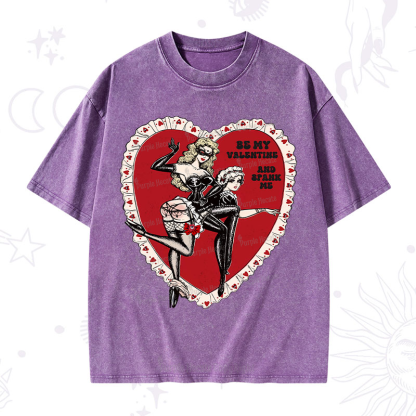 Purplehecate Be My Valentine And Spank Me Washed T-Shirt