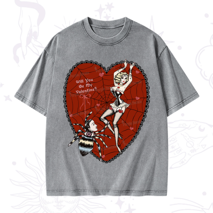 Purplehecate Will You Be My Valentine Washed T-Shirt