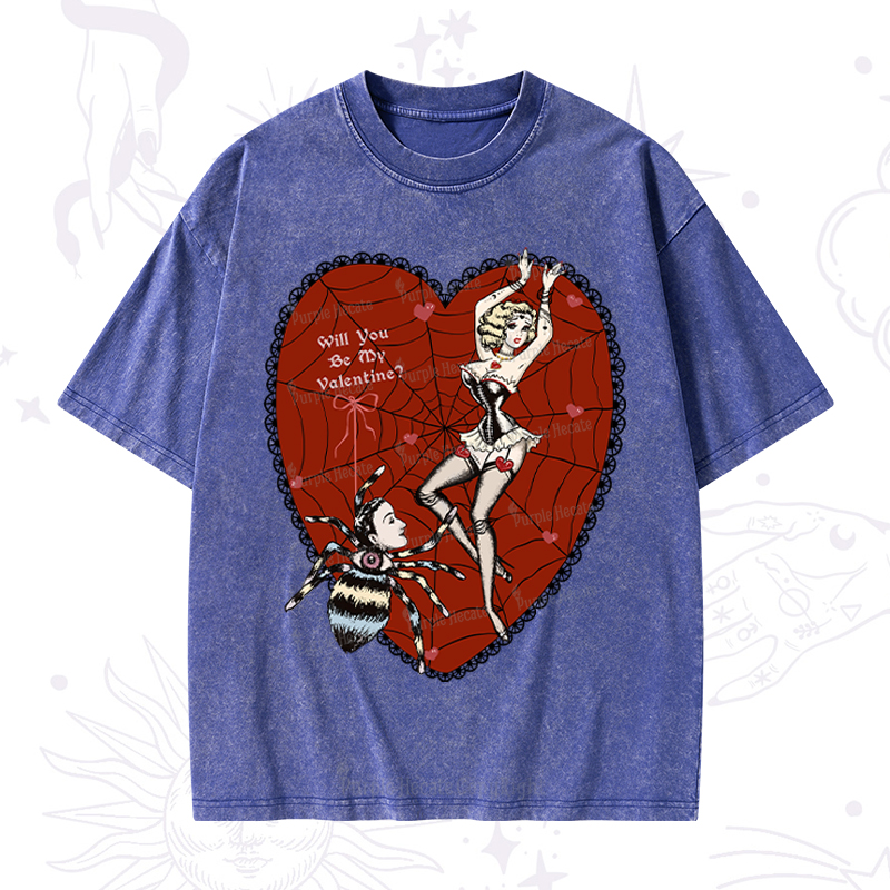 Purplehecate Will You Be My Valentine Washed T-Shirt