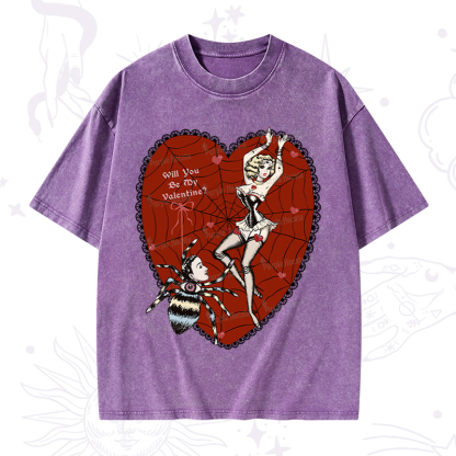Purplehecate Will You Be My Valentine Washed T-Shirt