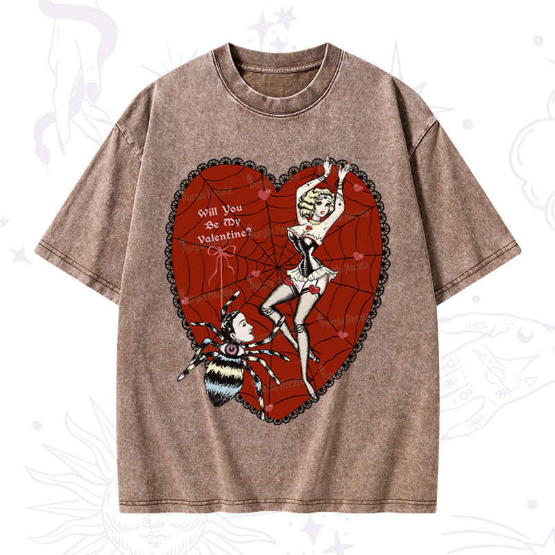 Purplehecate Will You Be My Valentine Washed T-Shirt