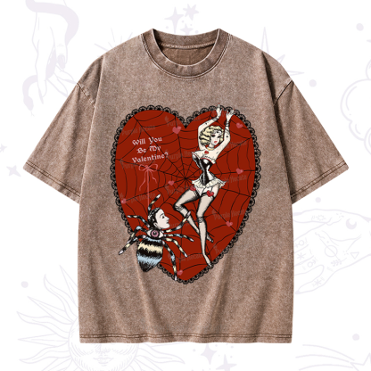 Purplehecate Will You Be My Valentine Washed T-Shirt