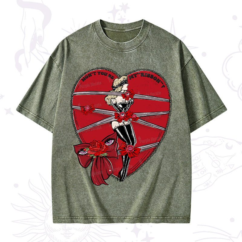 Purplehecate WON'T YOU BE MY "RIBBON" Washed T-Shirt