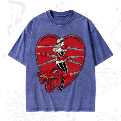 Purplehecate WON'T YOU BE MY "RIBBON" Washed T-Shirt