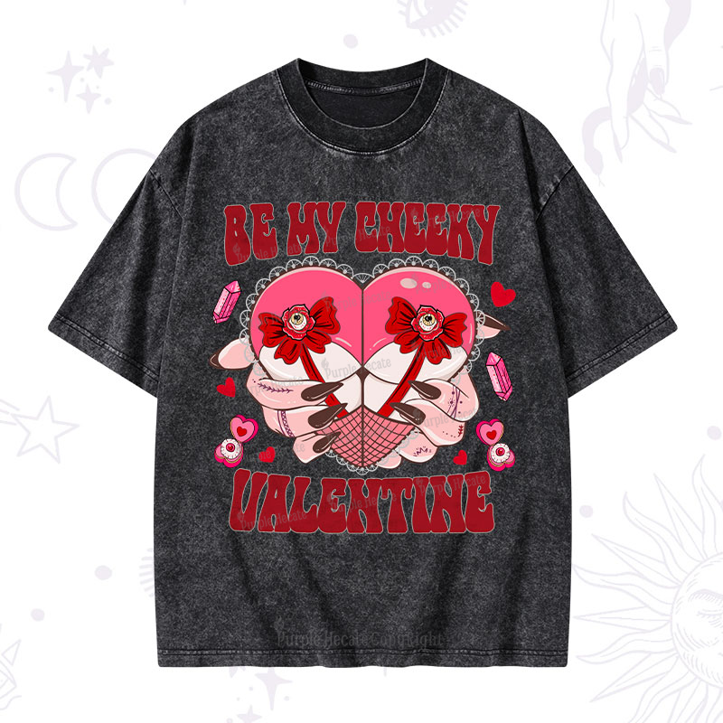 Purplehecate Be My Cheeky Valentine Washed T-Shirt