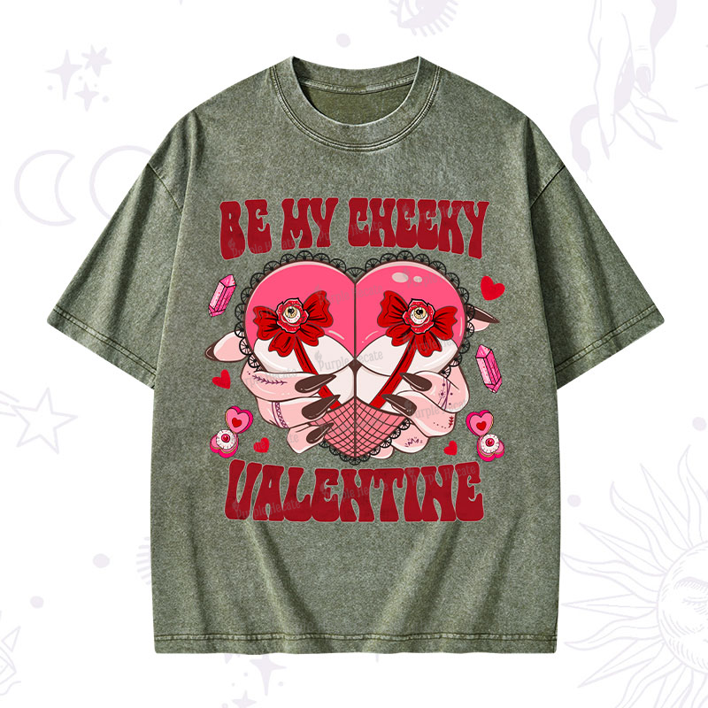 Purplehecate Be My Cheeky Valentine Washed T-Shirt