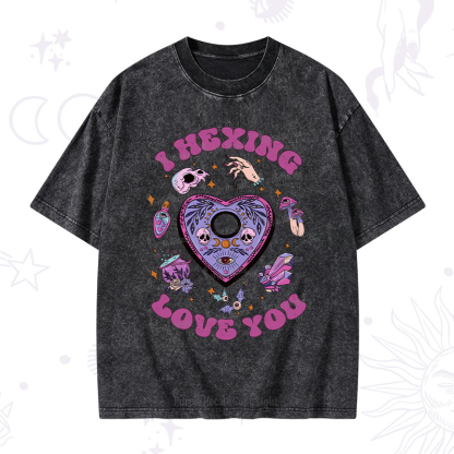 Purplehecate I Hexing Love You Washed T-Shirt