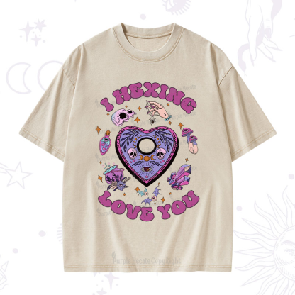 Purplehecate I Hexing Love You Washed T-Shirt