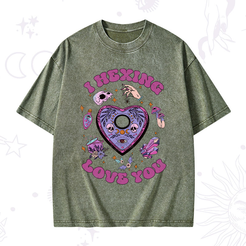 Purplehecate I Hexing Love You Washed T-Shirt
