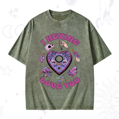 Purplehecate I Hexing Love You Washed T-Shirt