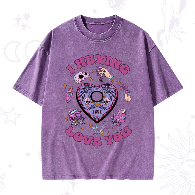 Purplehecate I Hexing Love You Washed T-Shirt