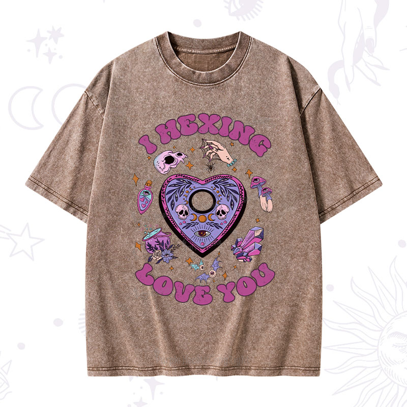 Purplehecate I Hexing Love You Washed T-Shirt