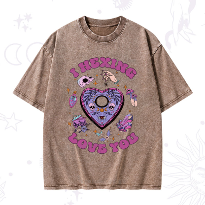 Purplehecate I Hexing Love You Washed T-Shirt