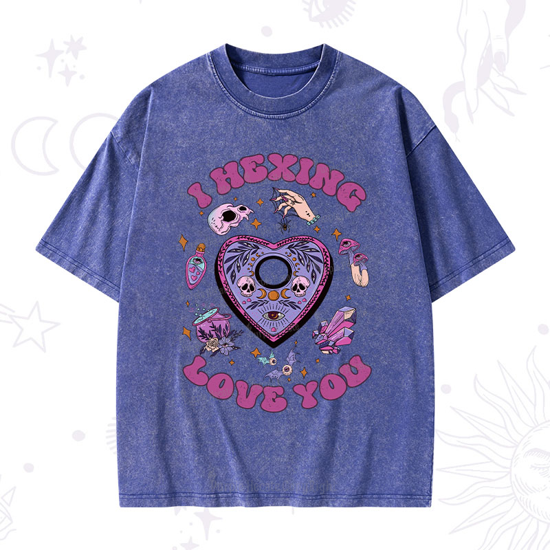 Purplehecate I Hexing Love You Washed T-Shirt