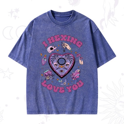 Purplehecate I Hexing Love You Washed T-Shirt