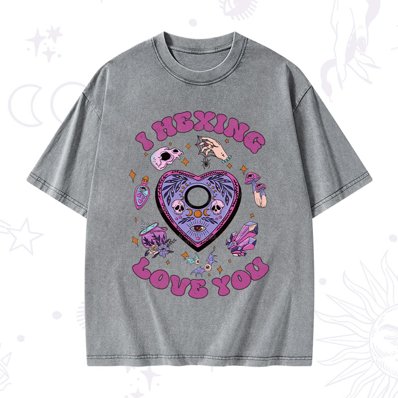 Purplehecate I Hexing Love You Washed T-Shirt