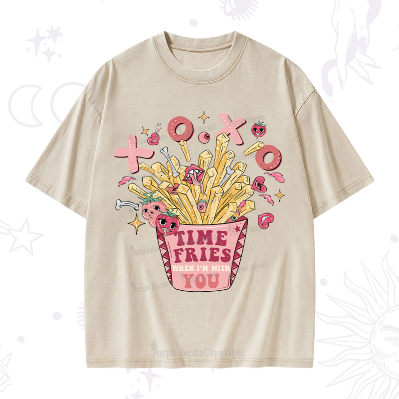 Purplehecate Time Fries When I'm With You Washed T-Shirt