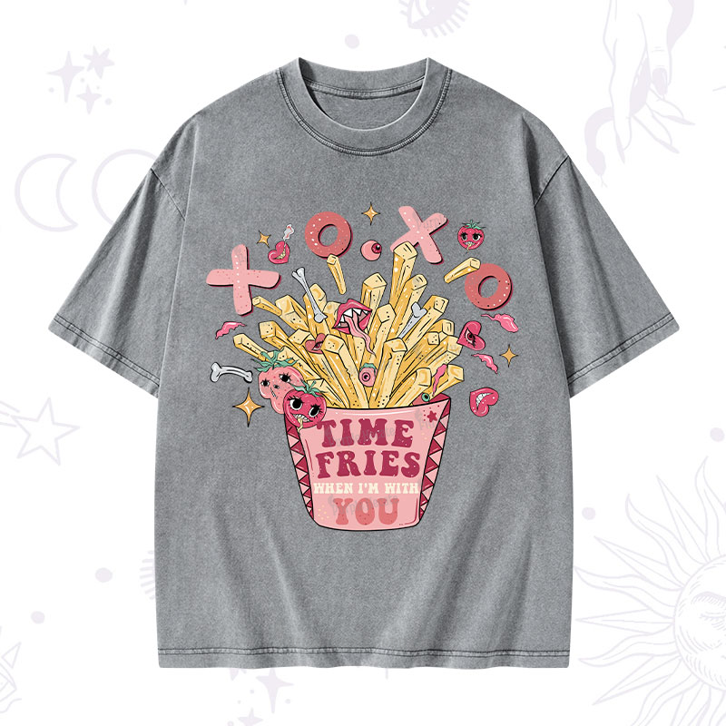 Purplehecate Time Fries When I'm With You Washed T-Shirt