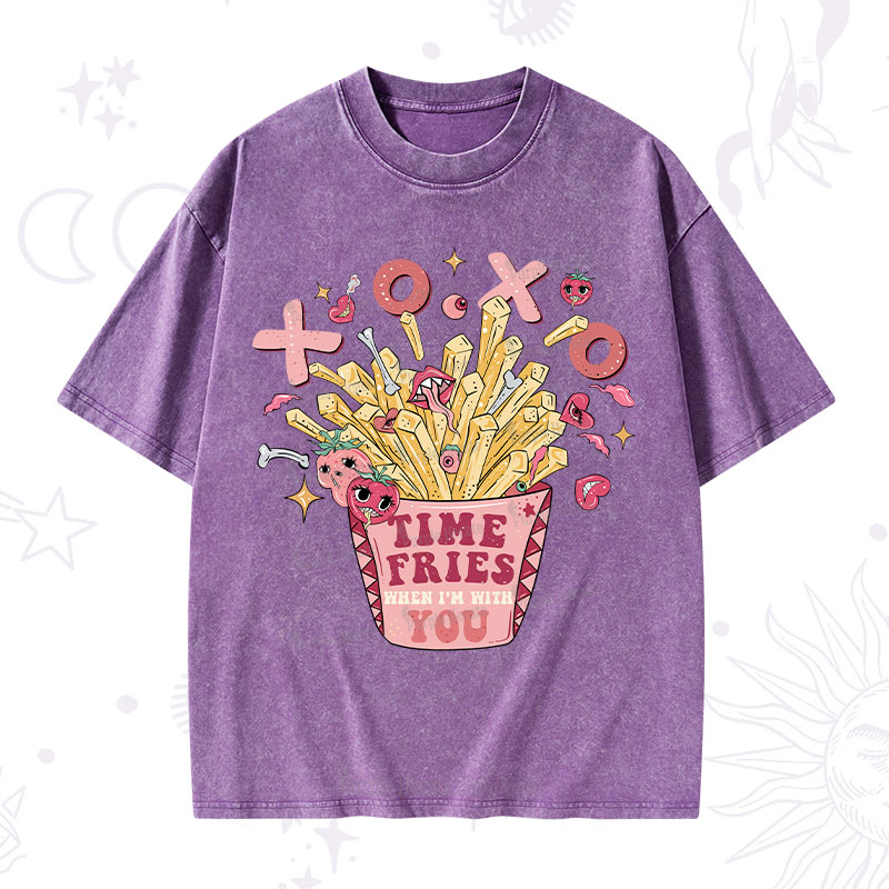 Purplehecate Time Fries When I'm With You Washed T-Shirt