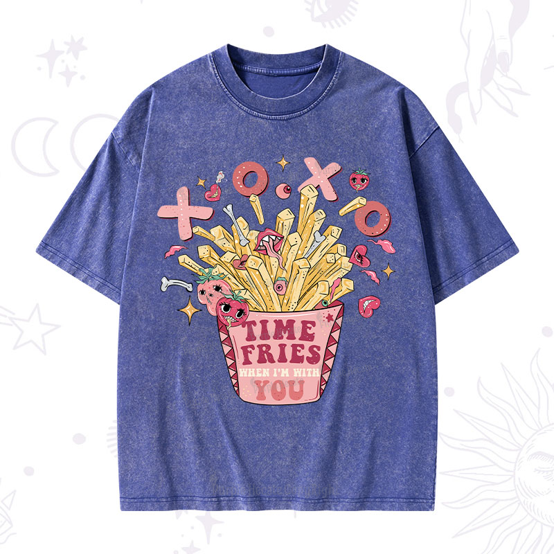 Purplehecate Time Fries When I'm With You Washed T-Shirt